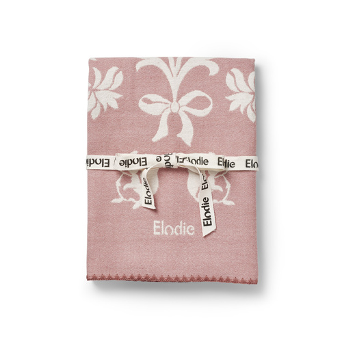 Elodie Details - kocyk żakardowy Jacquard, Mullberry Pink