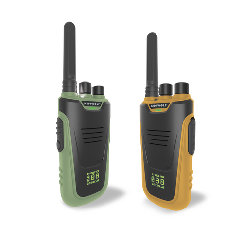 Kidywolf - KIDYTALK zestaw krótkofalówek walkie-talkie, green-orange