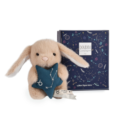 DOUDOU - pluszowy królik ze znakiem zodiaku DOUDOU ASTRO, Doudou et Compagnie, 12 cm, byk