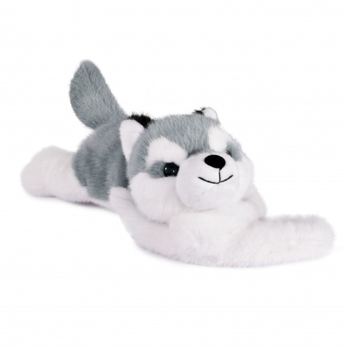 DOUDOU - obciążeniowy pluszowy pies husky Podcoll Histoire d'Ours, 50 cm, jasny szary