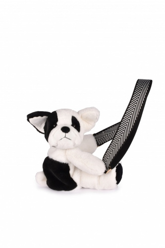 DOUDOU - pluszowa torba na ramię pies, Doudou et Compagnie, czarno-biały
