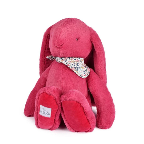 DOUDOU ET COMPAGNIE - pluszowy królik Lapin Fleurette, 50 cm, fuksja