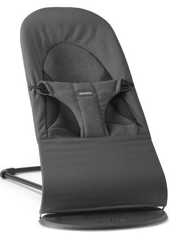 BABYBJORN - leżaczek BALANCE SOFT WOVEN/JERSEY Tri Fabric, Ciemny Szary