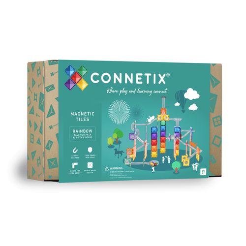 CONNETIX - Klocki magnetyczne Rainbow Ball Run Pack - 92 el.