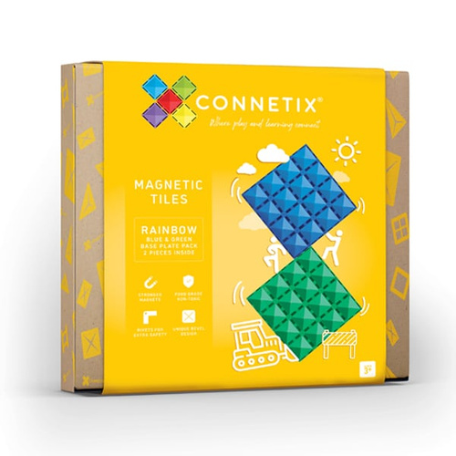 CONNETIX - Klocki magnetyczne Rainbow Base Plate Pack - 2 el.