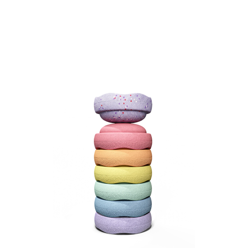 STAPELSTEIN - dyski sensoryczne do zabaw ruchowych Original Mini Winter Special 6szt. - rainbow pastel