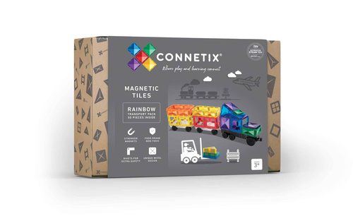 CONNETIX - Klocki magnetyczne Rainbow Transport Pack - 50 el.