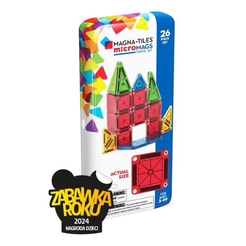 MAGNA-TILES - klocki magnetyczne Travel microMAGS 26 el.