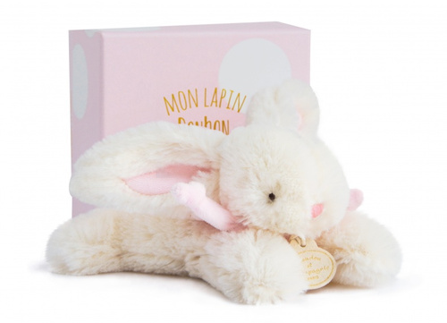 DOUDOU ET COMPAGNIE - pluszowy królik Bonbon, 16 cm, różowy