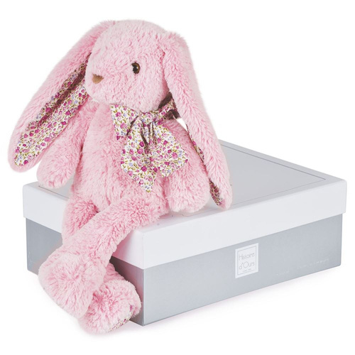 DOUDOU - pluszowy królik Histoire d'Ours, 40 cm, różowy