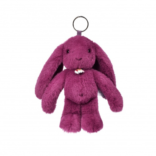 DOUDOU - zawieszka do torebki Lapin Fleurette, Doudou et Compagnie, śliwka