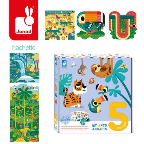 Zestaw kreatywny Naklejki i ozdoby My arts & crafts 5+, Janod