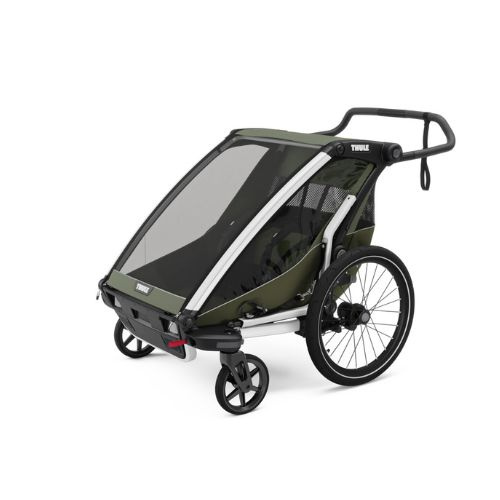 Thule Chariot Lite double - przyczepka rowerowa dla dziecka - podwójna, vintage green