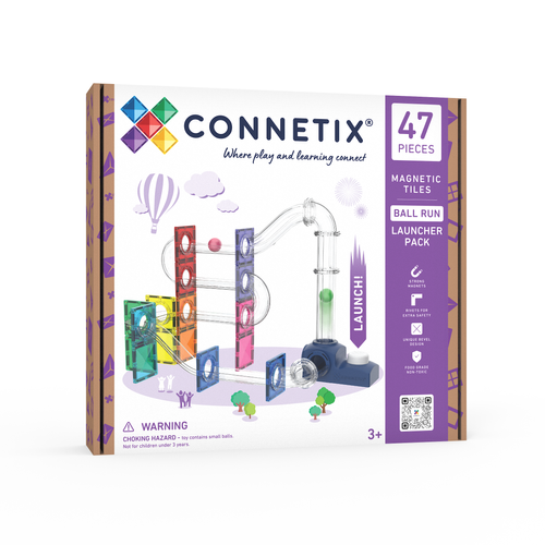 CONNETIX - klocki magnetyczne Ball Run Launcher Pack - 47 el.