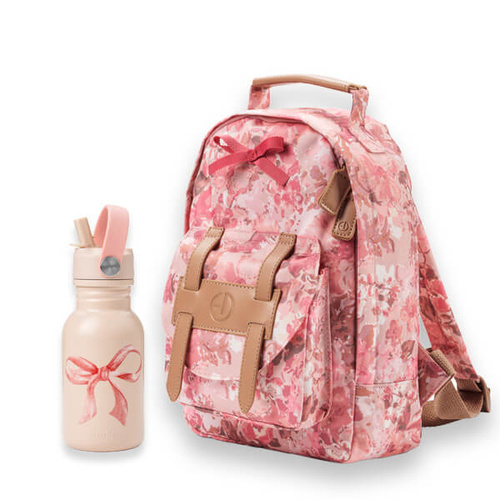 Elodie Details - Plecak BackPack MINI + Butelka na wodę - River Rose -  ZESTAW