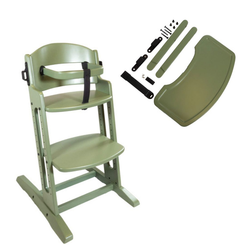 BabyDan - krzesełko do karmienia DanChair + tacka DanTray ZESTAW, soft green
