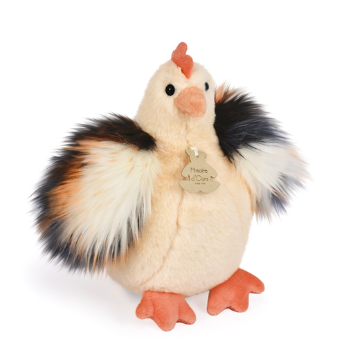 Histoire d'Ours - przytulanka kurka Poulette, 20 cm, beżowa