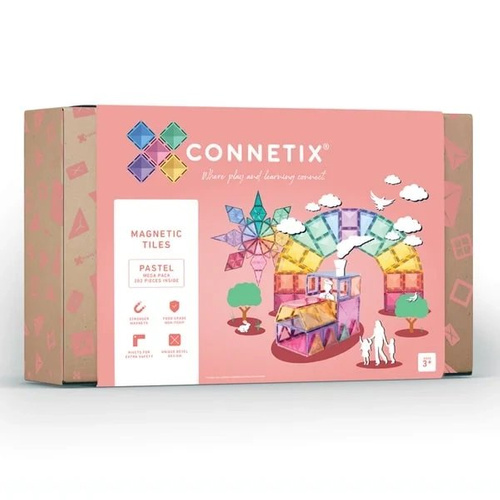 Connetix - Klocki magnetyczne Pastel Mega Pack - 202 el.