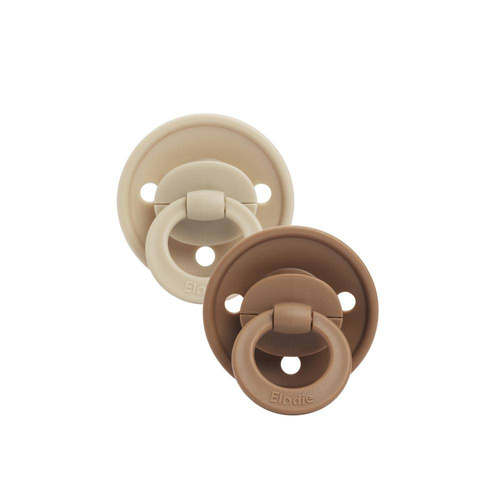 ELODIE DETAILS - smoczek lateksowy 3m+ Binky Bundle, pure khaki - 2 sztuki