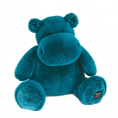 DOUDOU – pluszowy hipopotam HIP'POP Histoire d'Ours, 40 cm, morski granatowy