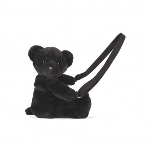 DOUDOU - pluszowa torba na ramię miś, Doudou et Compagnie, czarny