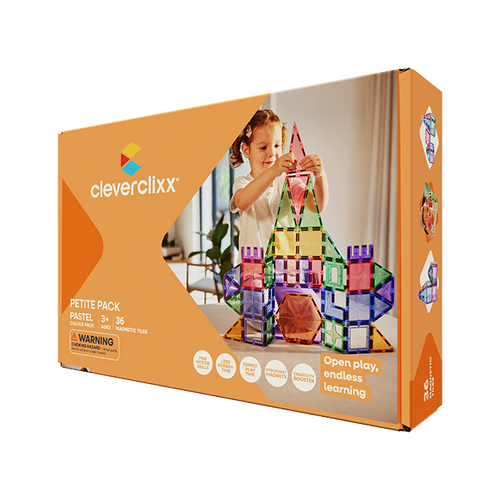 Cleverclixx - Klocki magnetyczne Petite Pastel Pack - 36 el.