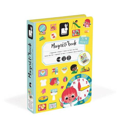 Janod – Magnetyczna układanka Uczę się zegarka Magnetibook kolekcja 2018