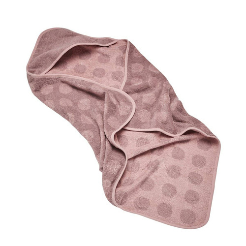 LEANDER - ręcznik z kapturem, różowy