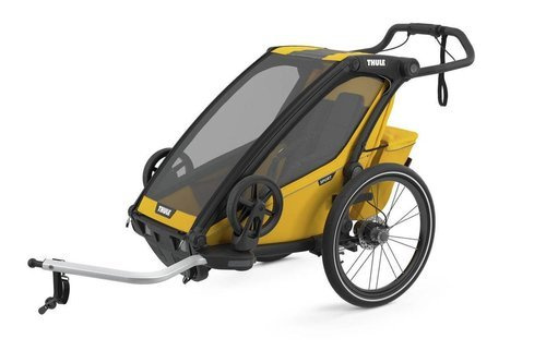 Przyczepka rowerowa dla dziecka - THULE Chariot Sport 1 - Spectra Yellow on Black